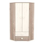 Dulap pe colt cu 2 usi si 2 sertare Hubners Sofia crem nisip