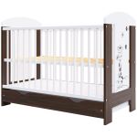 Patut copii din lemn Hubners Calisto Girafa 120x60 cm maro cu sertar