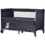 Patut pliabil Chipolino Relax anthracite cu laterala culisanta