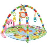 Covoras de joaca cu pian Chipolino Happy Cangaroo pink