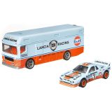 Camion Hot Wheels by Mattel Car Culture Euro Hauler cu masina Lancia Rally 037