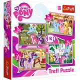 Set puzzle 4 in 1 Trefl My Little Pony, Poneii in vacanta, 1x35 piese, 1x48 piese, 1x54 piese, 1x70 piese