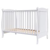 Patut copii din lemn Hubners Laura 120x60 cm alb