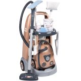 Set curatenie cu troller si aspirator Smoby Rowenta maro cu 8 accesorii