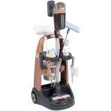 Set curatenie cu troller si aspirator vertical Smoby Rowenta maro cu 10 accesorii