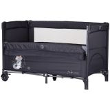 Patut pliabil Chipolino Relax anthracite cu laterala culisanta