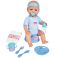 Papusa Simba New Born Baby, Baby Doll 43 cm cu accesorii albastru