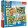Set puzzle 4 in 1 Trefl Paw Patrol, Mereu punctual, 1x35 piese, 1x48 piese, 1x54 piese, 1x70 piese