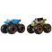 Set Hot Wheels by Mattel Monster Trucks Demolition Doubles Bone Shaker vs Rodger Dodger