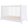 Patut copii din lemn Hubners Cosmo 120x60 cm alb cu sertar