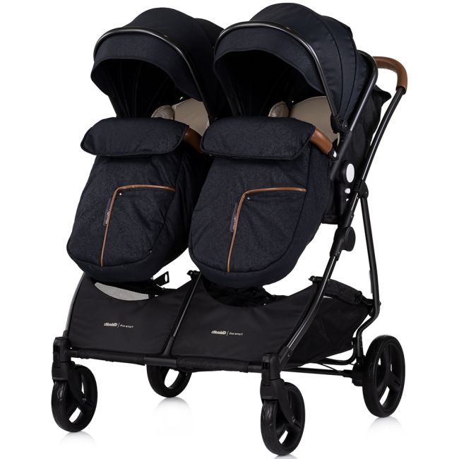 Carucior gemeni Chipolino Duo Smart 2 in 1 blackberry