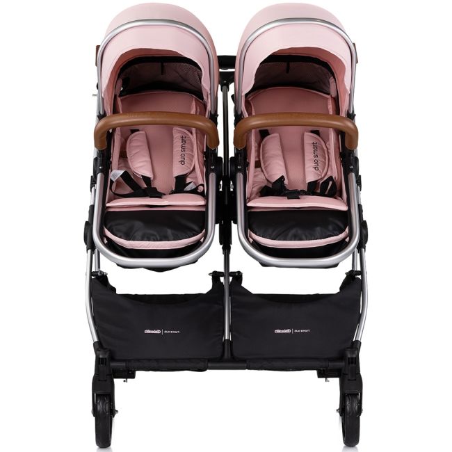 Carucior gemeni Chipolino Duo Smart 2 in 1 pink marshmallow