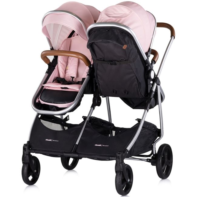Carucior gemeni Chipolino Duo Smart 2 in 1 pink marshmallow