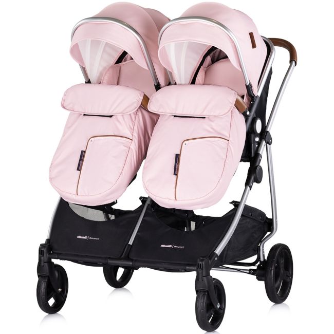 Carucior gemeni Chipolino Duo Smart 2 in 1 pink marshmallow