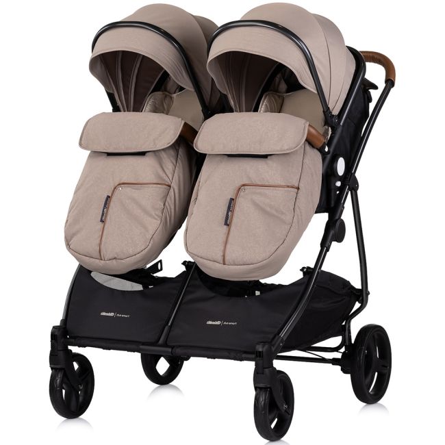 Carucior gemeni Chipolino Duo Smart 2 in 1 tiramisu