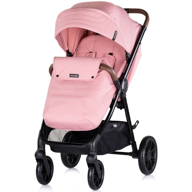 Carucior sport Chipolino Ultera cu husa picioare pink marshmallow