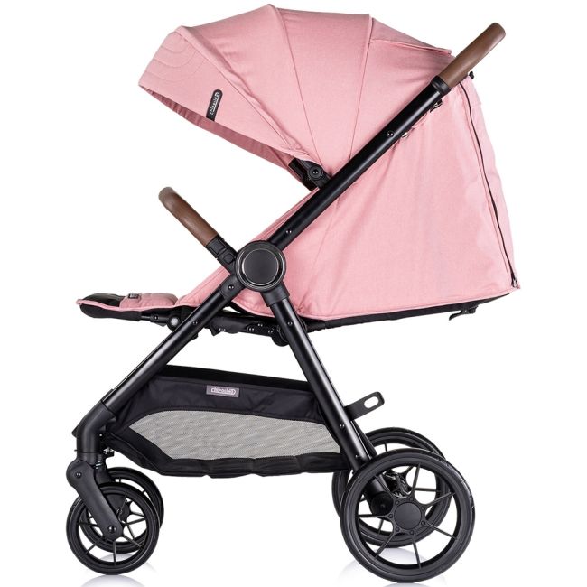 Carucior sport Chipolino Ultera cu husa picioare pink marshmallow
