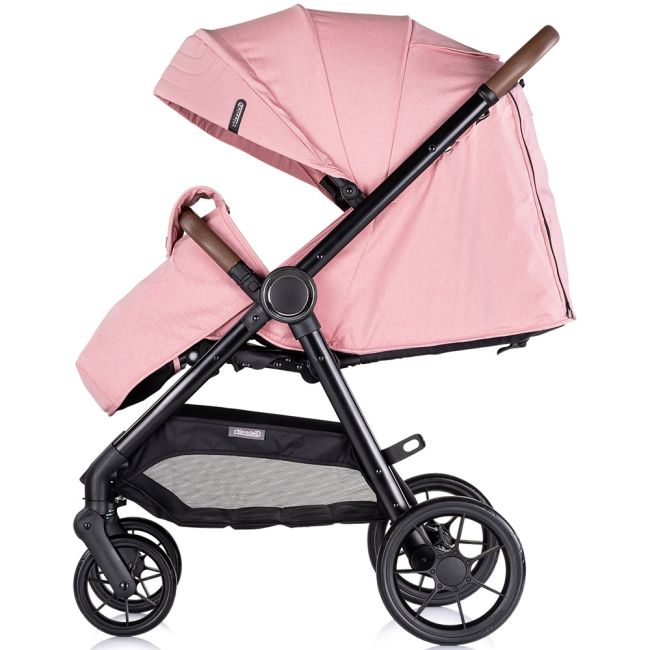 Carucior sport Chipolino Ultera cu husa picioare pink marshmallow