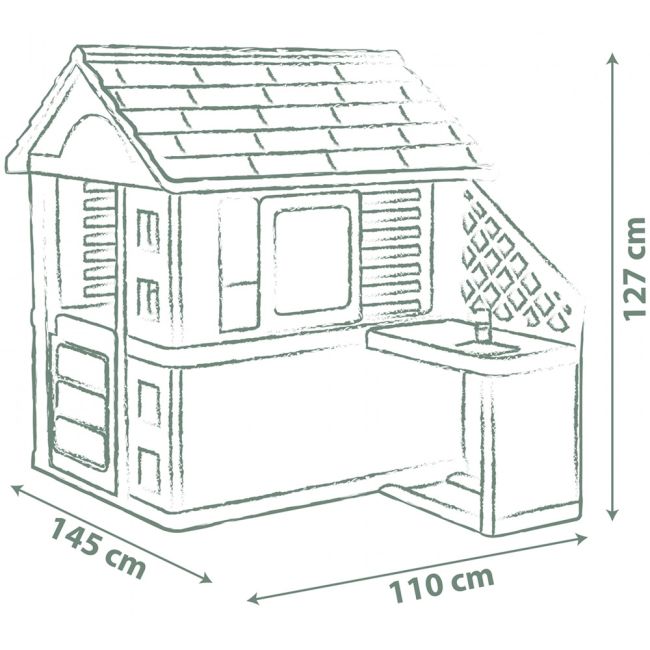 Casuta pentru copii Smoby Life Nature cu bucatarie