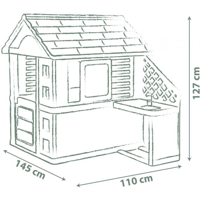Casuta pentru copii Smoby Life Pretty cu bucatarie