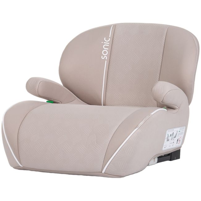 Inaltator auto Chipolino Sonic I-Size 125-150 cm cu sistem Isofix tiramisu, testat ADAC
