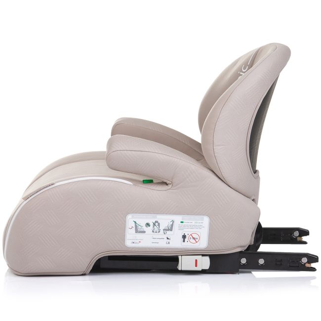 Inaltator auto Chipolino Sonic I-Size 125-150 cm cu sistem Isofix tiramisu, testat ADAC