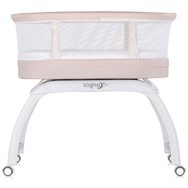 Patut cu leganare si cantar integrat Chipolino Sogno 2 in 1 macadamia