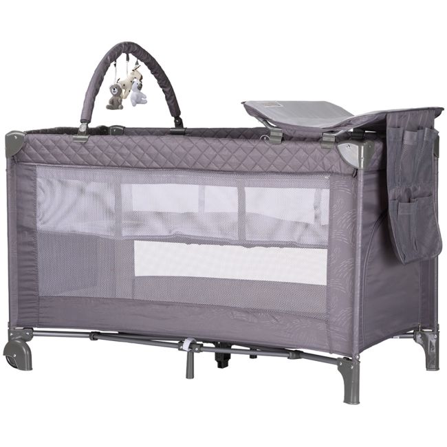 Patut pliabil cu saltea de infasat Chipolino Luna cloud