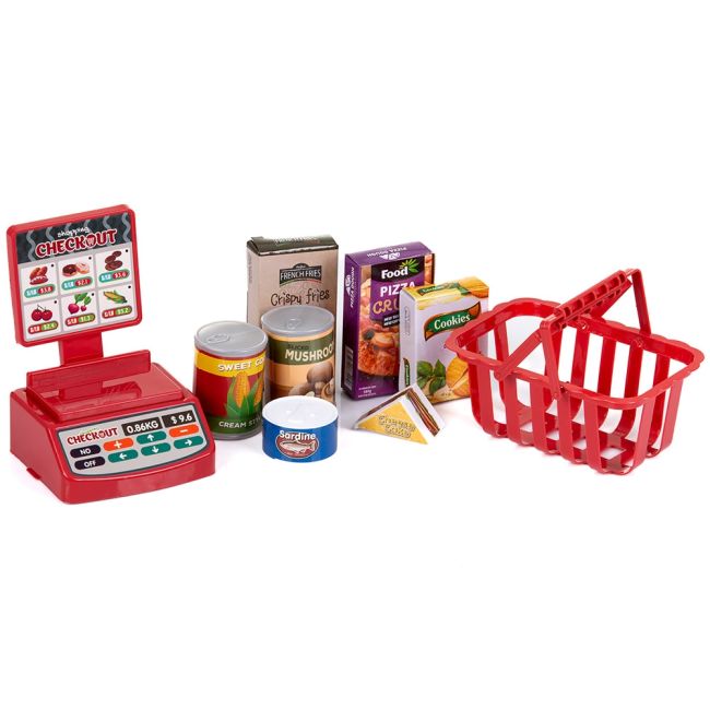 Set jucarie Chipolino Supermarket 87 cm cu lumini, sunete si 81 accesorii