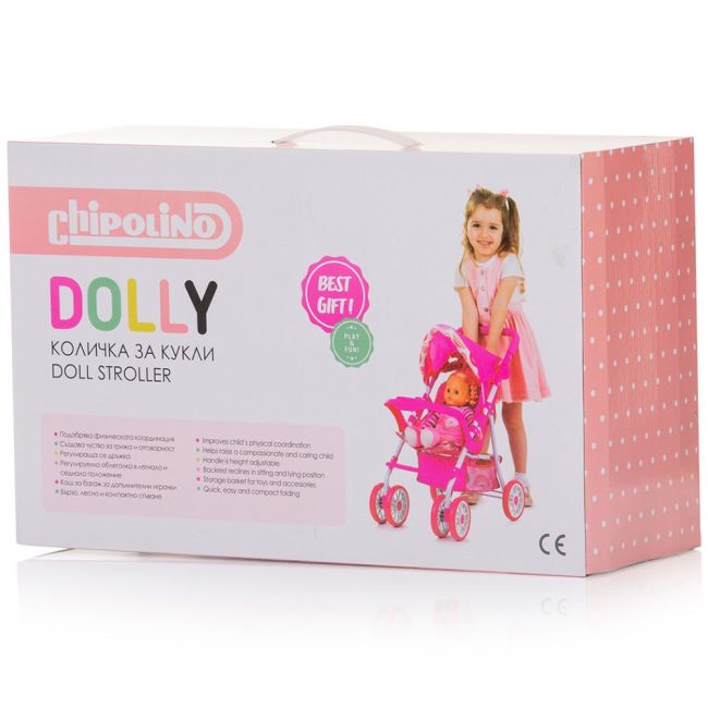 Carucior pentru papusi Chipolino Dolly multicolor