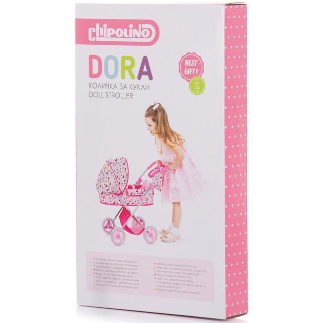 Carucior pentru papusi Chipolino Dora unicorn