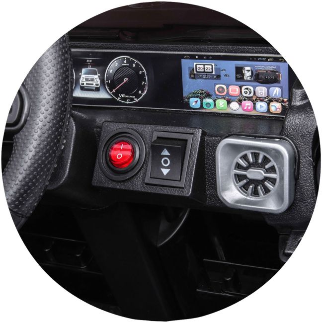 Masinuta electrica Chipolino SUV Mercedes G63 AMG cu scaun din piele si roti EVA black