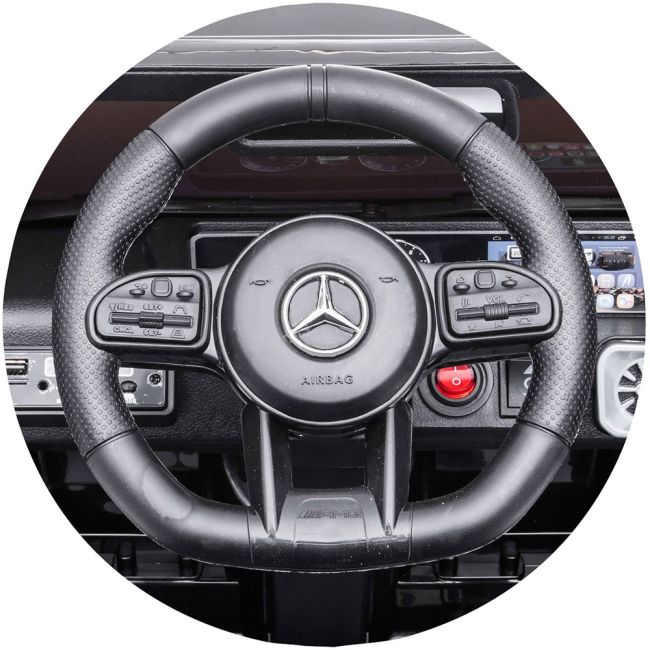 Masinuta electrica Chipolino SUV Mercedes G63 AMG cu scaun din piele si roti EVA black