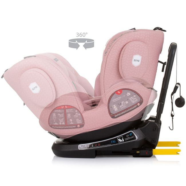 Scaun auto Chipolino Peak I-Size 40-150 cm flamingo cu sistem Isofix