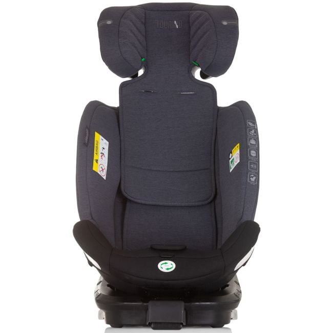 Scaun auto Chipolino Tourino I-Size 40-150 cm grey mix cu sistem Isofix