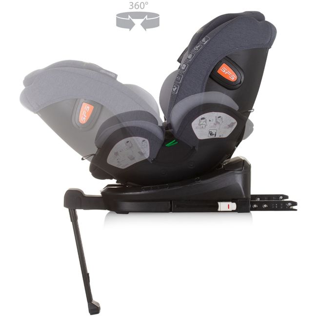 Scaun auto Chipolino Tourino I-Size 40-150 cm grey mix cu sistem Isofix