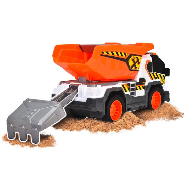 Camion de constructie Dickie Toys Dump Truck 30 cm cu lumini si sunete