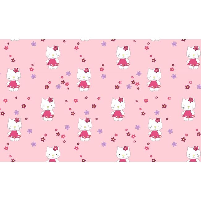 Lenjerie patut Hubners Kitty Floricele 4 piese roz