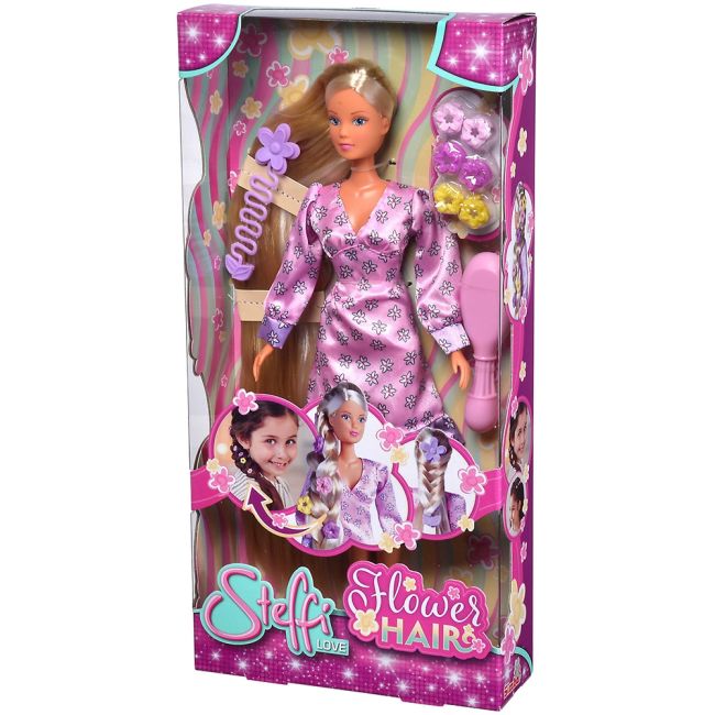 Papusa Simba Steffi Love Flower Hair 29 cm cu accesorii