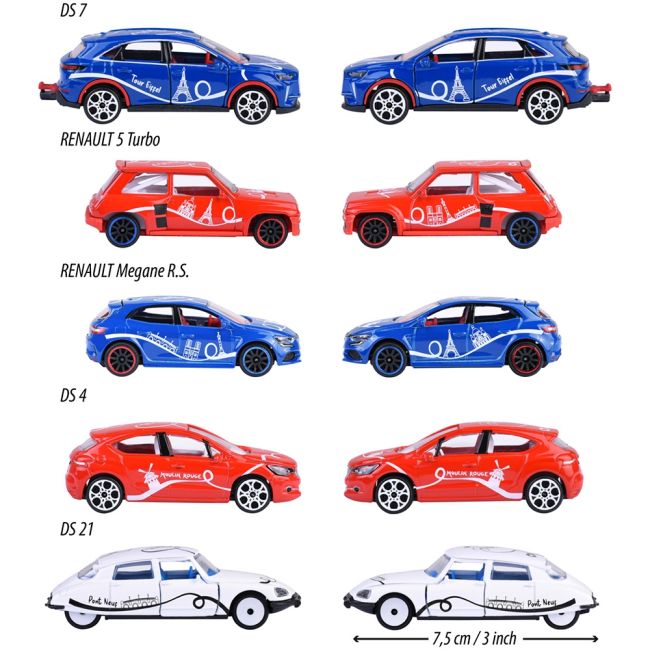 Set Majorette French Touch cu 5 masinute