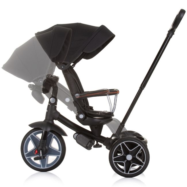 Tricicleta cu copertina si sezut reversibil Chipolino Derby obsidian