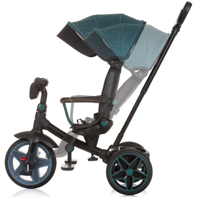 Tricicleta cu copertina si sezut reversibil Chipolino Derby teal