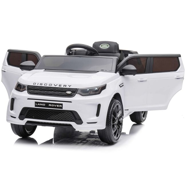 Masinuta electrica Chipolino SUV Land Rover Discovery cu scaun din piele si roti EVA white