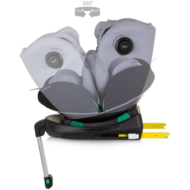 Scaun auto Chipolino Olympus I-Size 40-150 cm ash grey cu sistem Isofix