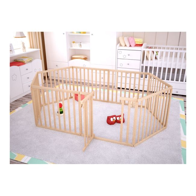 Barier de securitate pentru copii din lemn Hubners Eva natur