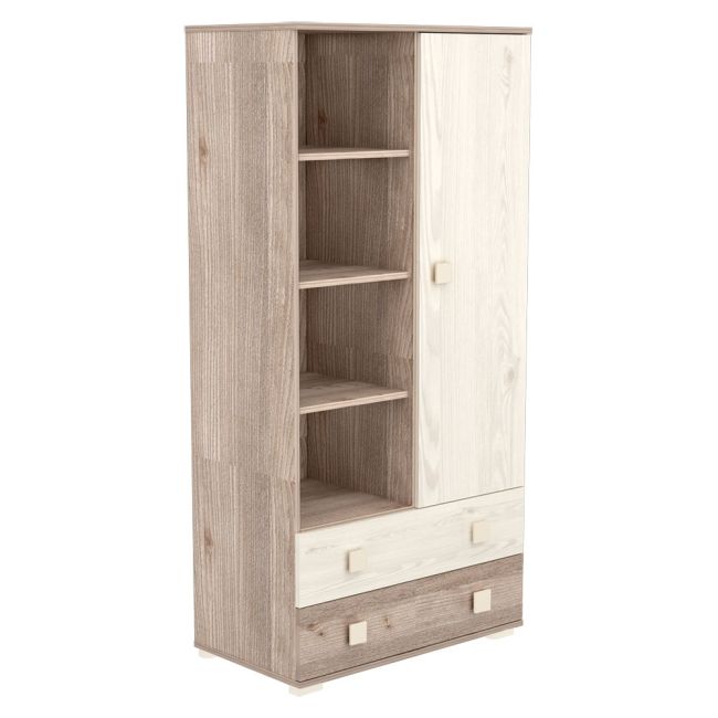 Dulap cu o usa si 2 sertare Hubners Sofia crem nisip