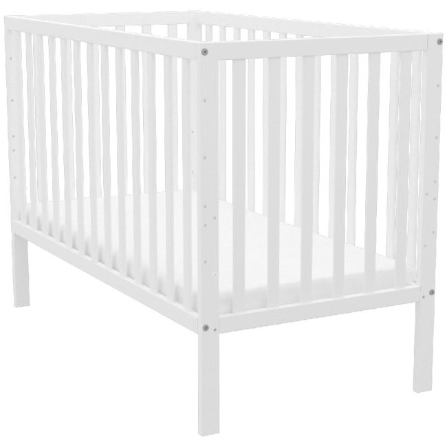 Patut copii din lemn Hubners Matei 120x60 cm alb