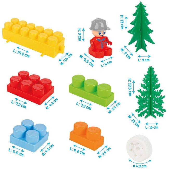 Set constructie Pilsan Master Blocks in Chest 368 piese verde