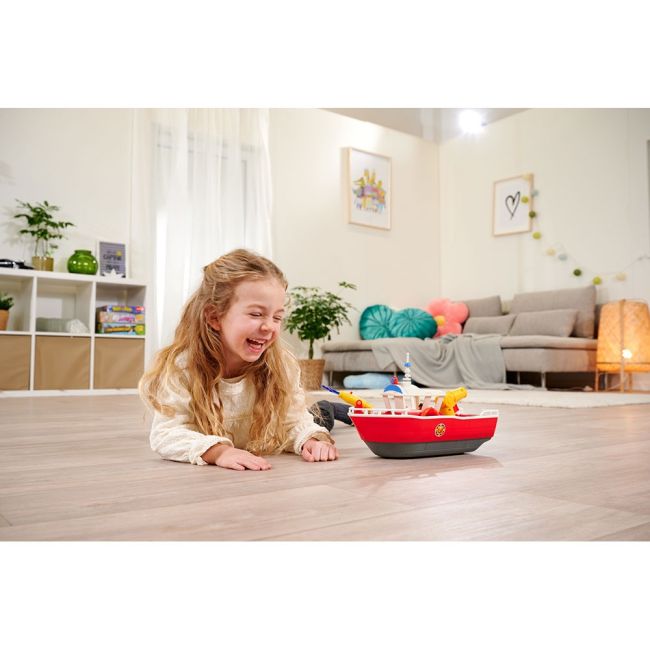 Barca Simba Fireman Sam Titan Fireboat 32 cm cu figurina si accesorii