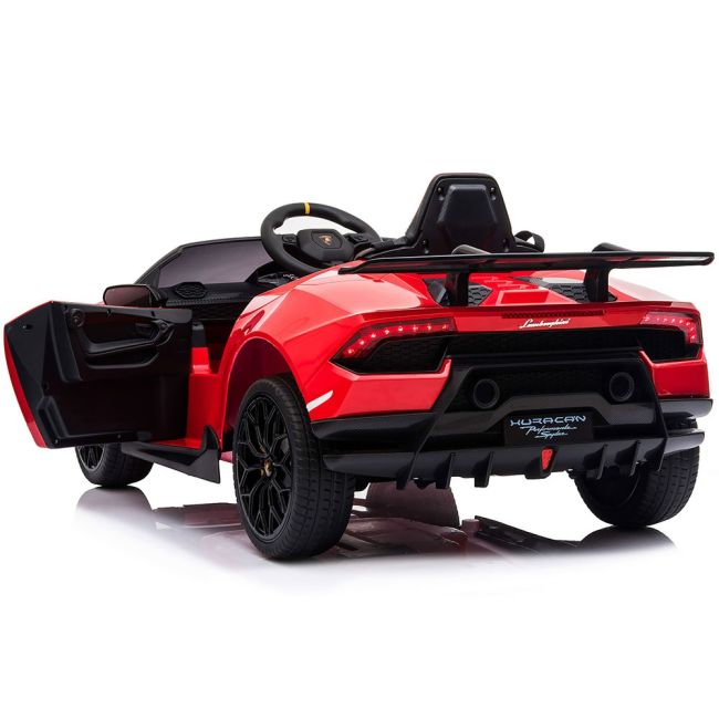 Masinuta electrica Chipolino Lamborghini Huracan red cu scaun din piele si roti EVA